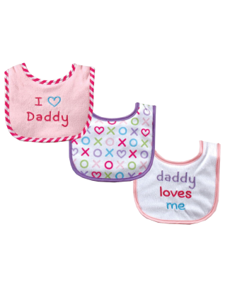 Luvable Friends I Love Mommy and Daddy Baby Bibs