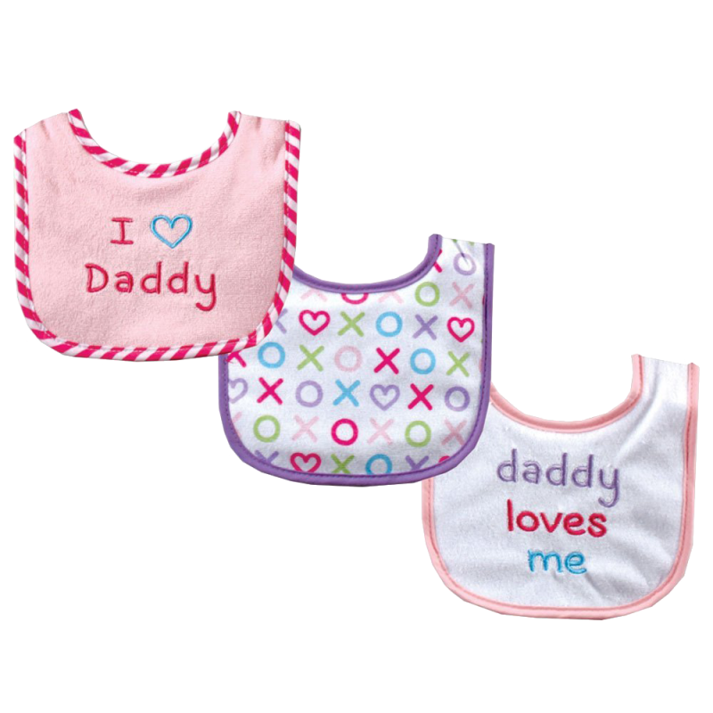Luvable Friends I Love Mommy and Daddy Baby Bibs