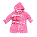 Spasilk Hooded Terry Bathrobe with Booties