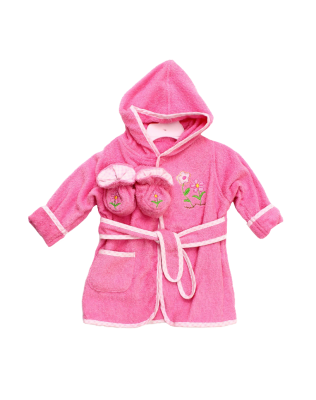 Spasilk Hooded Terry Bathrobe with Booties