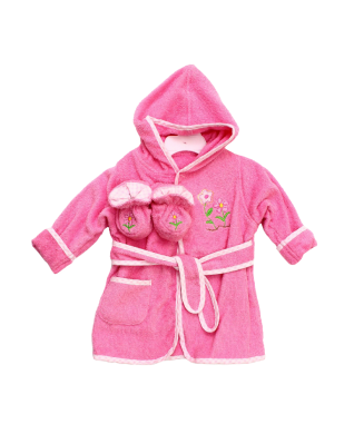 Spasilk Hooded Terry Bathrobe with Booties