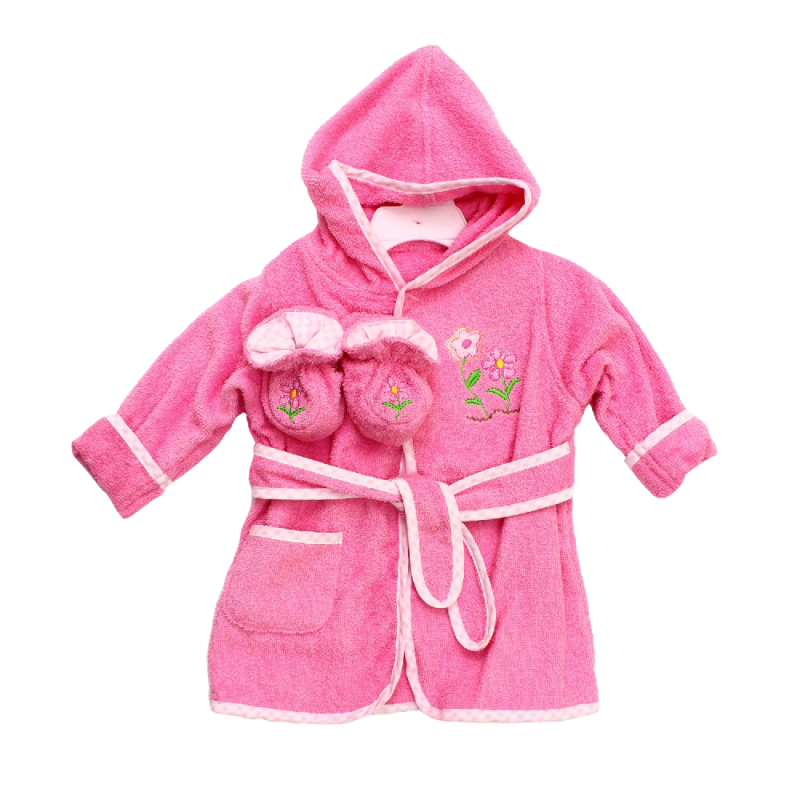 Spasilk Hooded Terry Bathrobe with Booties